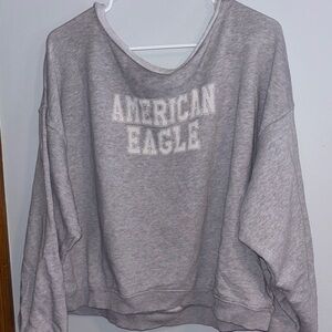American Eagle Outfitters Light Gray Sweatshirt
